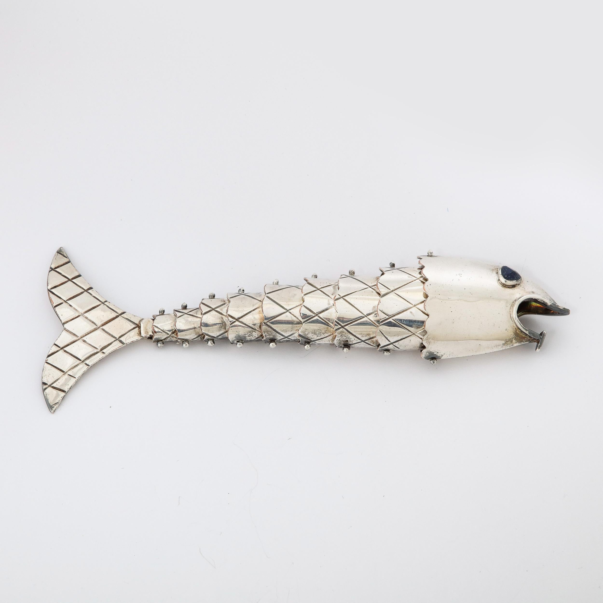 Modernist Hand Crafted Silver Plate Fish Bottle Opener by Emilia Castillo 7