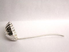 Modernist Hand Hammered Arts & Crafts Silver Ladle Millennium Hallmark Date 2000