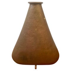 Modernist Hand Hammered Patinated Rare Bronze Vase by Richard Rohac