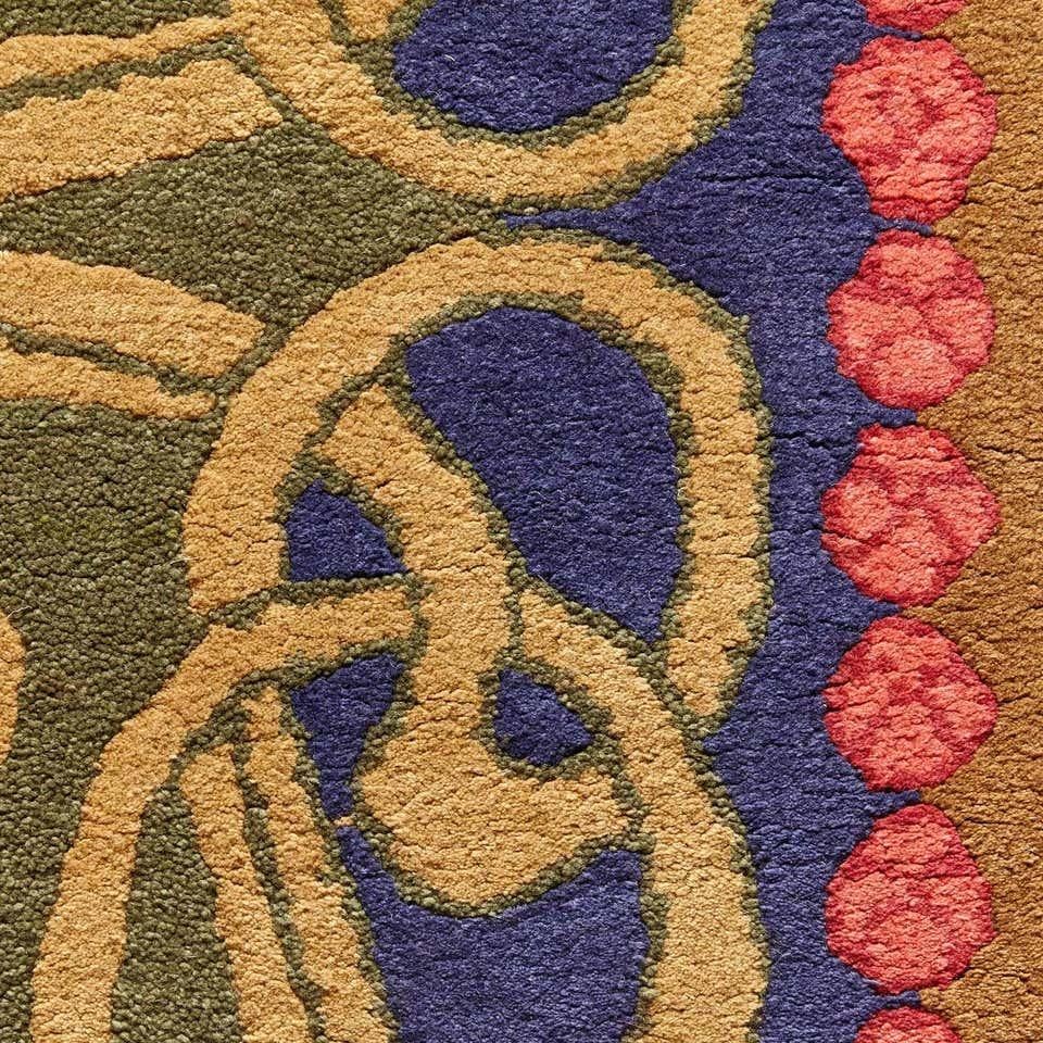 Großer handgeknüpfter modernistischer Teppich aus Wolle, um 1980 (Moderne) im Angebot