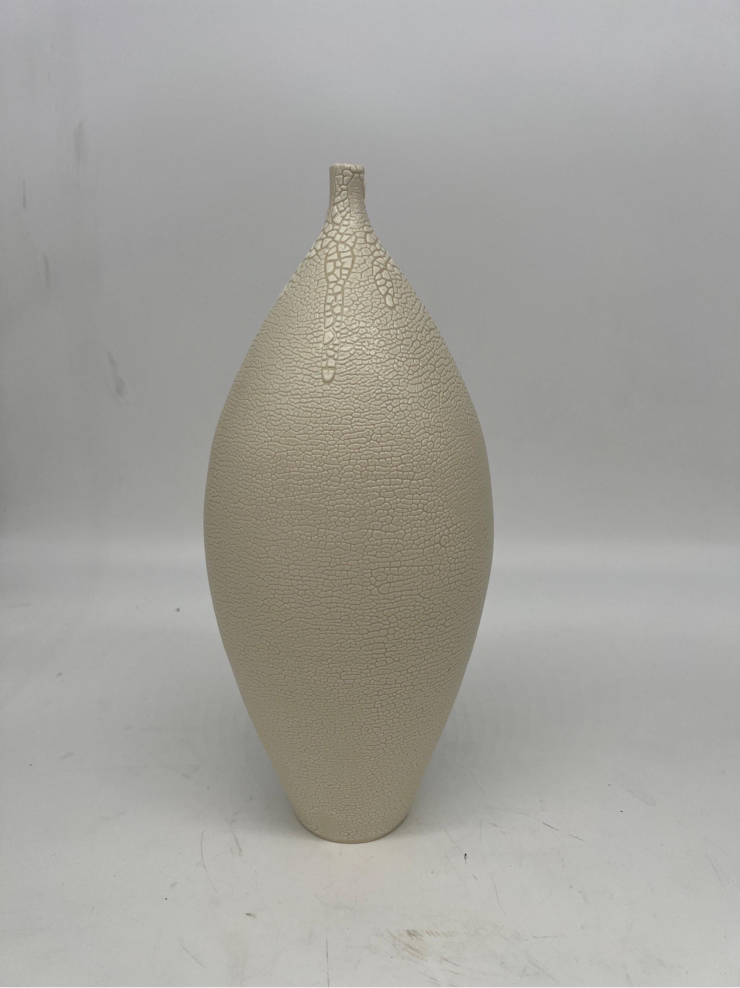 20th Century Modernist Hand Thrown Japanese Inspired Ceramic Vase For Sale
