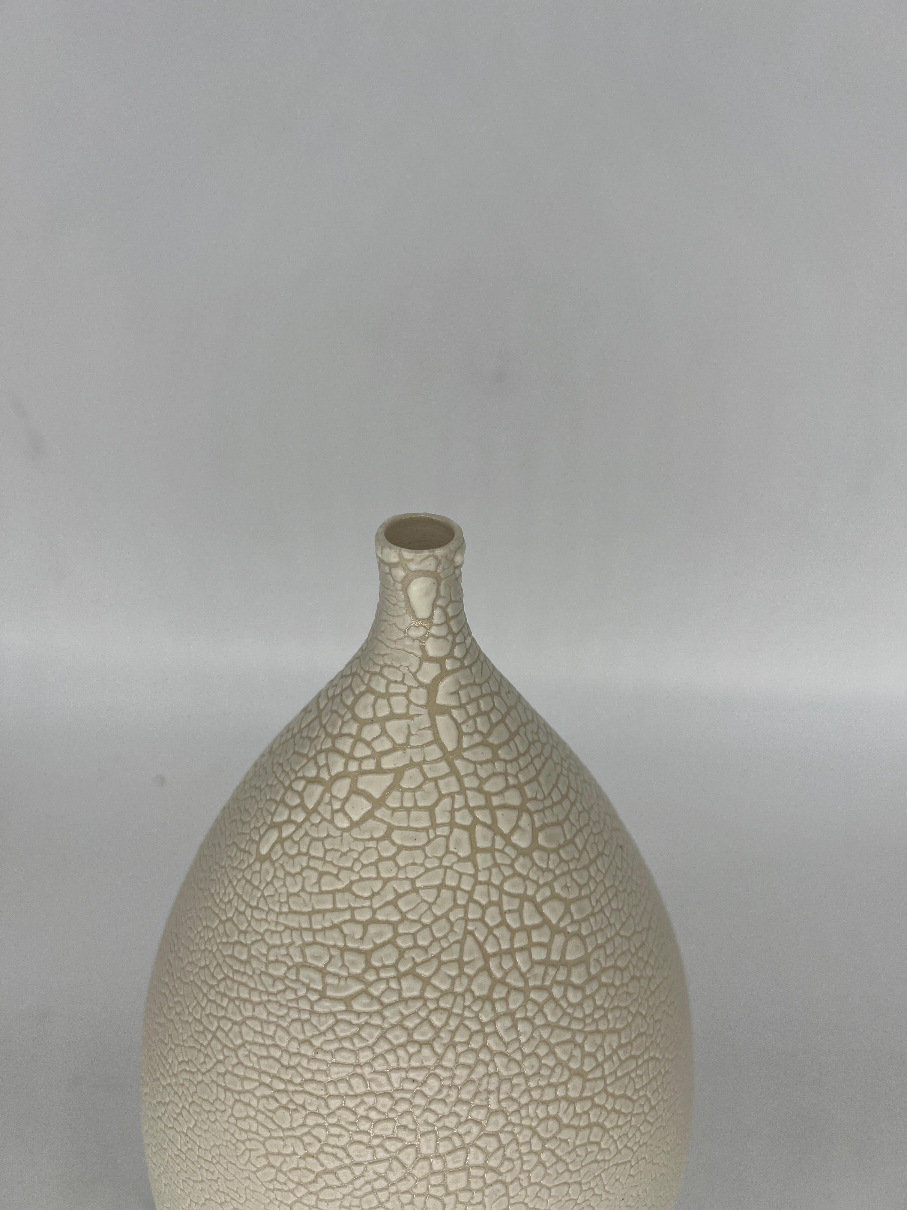 Modernist Hand Thrown Japanese Inspired Ceramic Vase For Sale 3