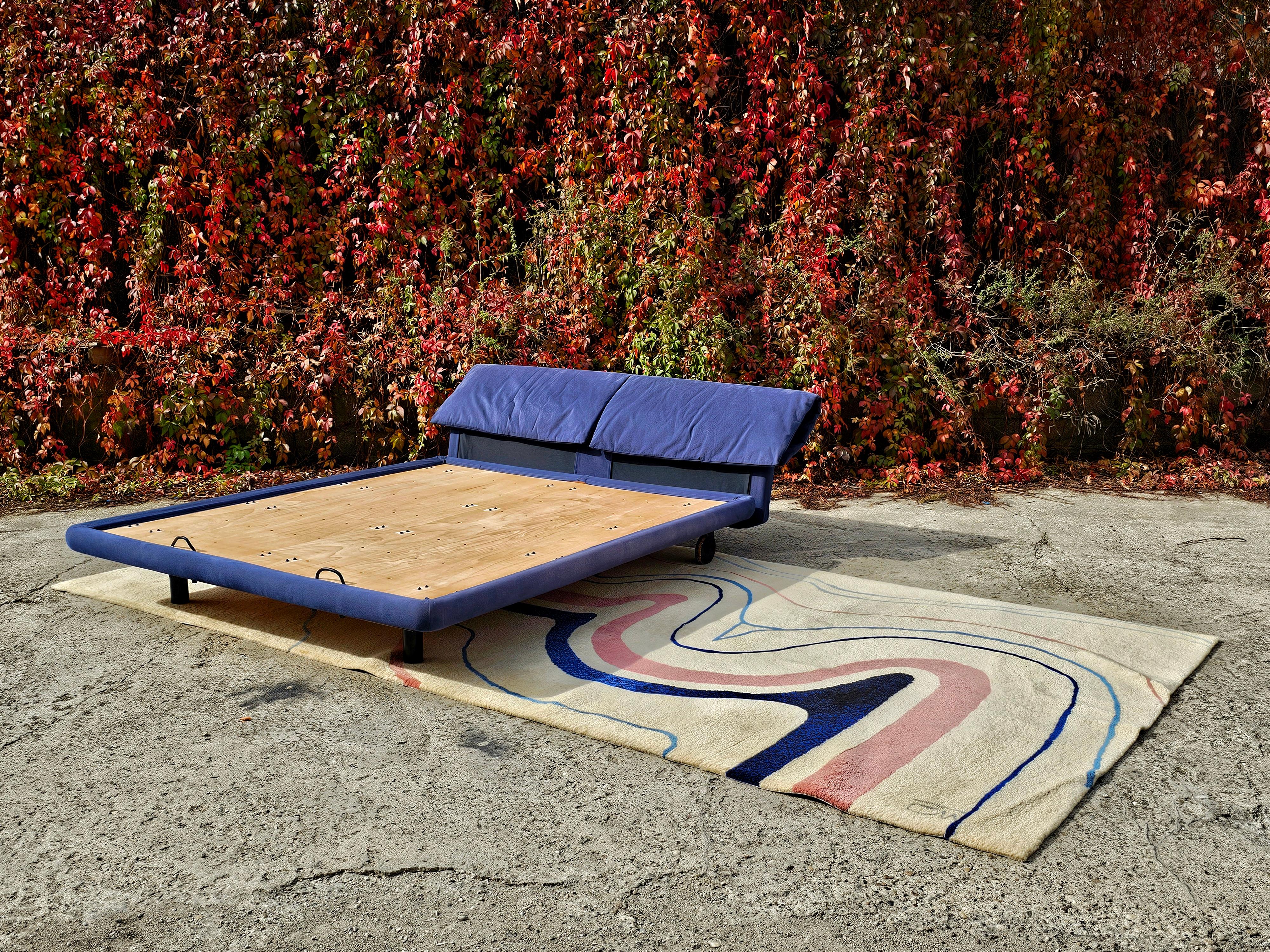 Modernist Hand Tufted Rug with Abstract Pattern, 100% wool, one of a kind For Sale 4
