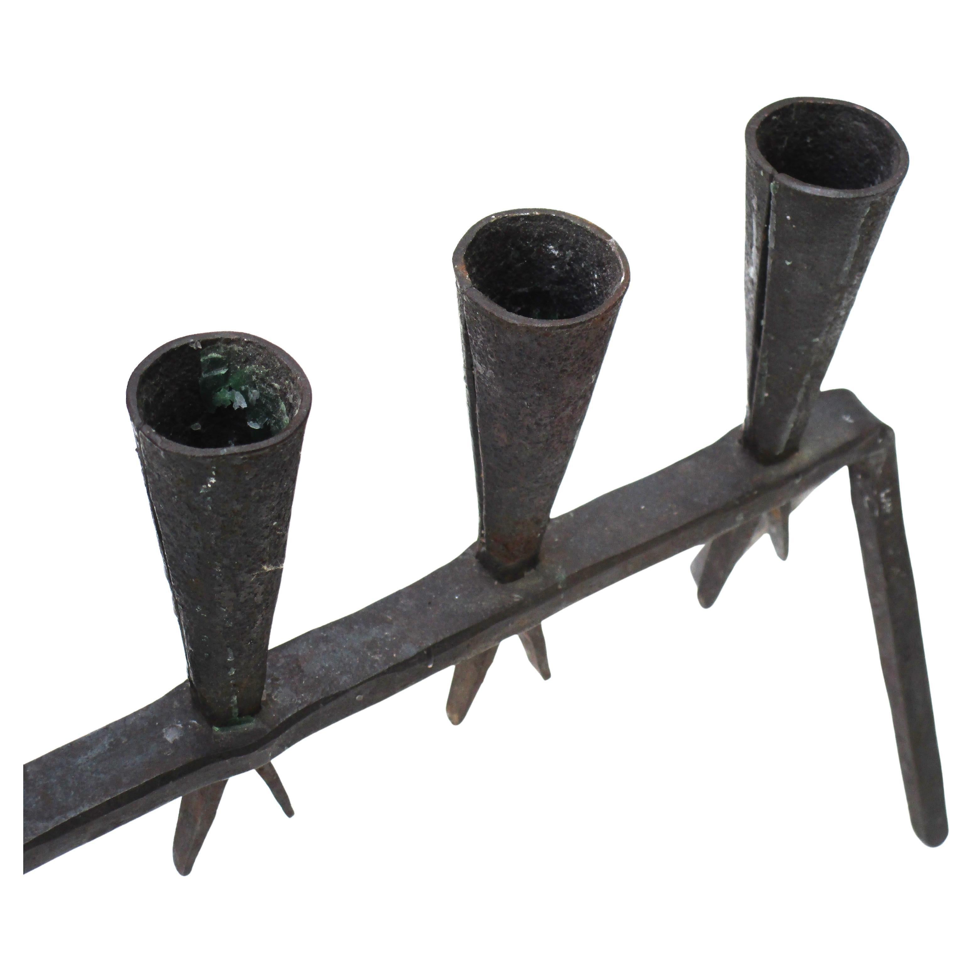 Modernist Iron Menorah 3