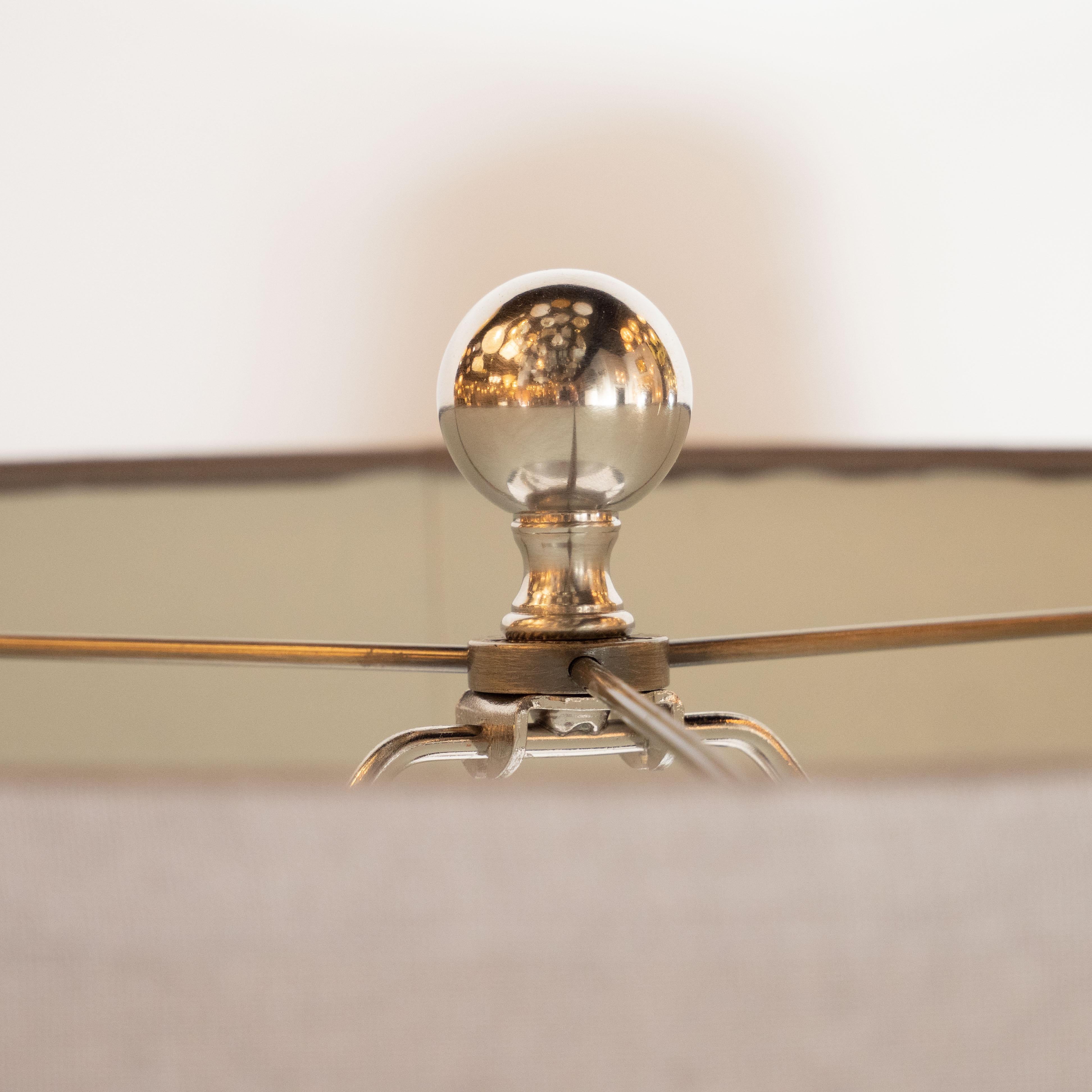 Lampes de bureau modernistes en verre transparent de Murano soufflé à la main avec des touches d'or blanc 24 carats Excellent état - En vente à New York, NY