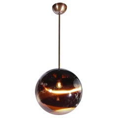 Modernist Handblown Murano Smoked Pendant w/ Oil Rubbed Bronze Fittings