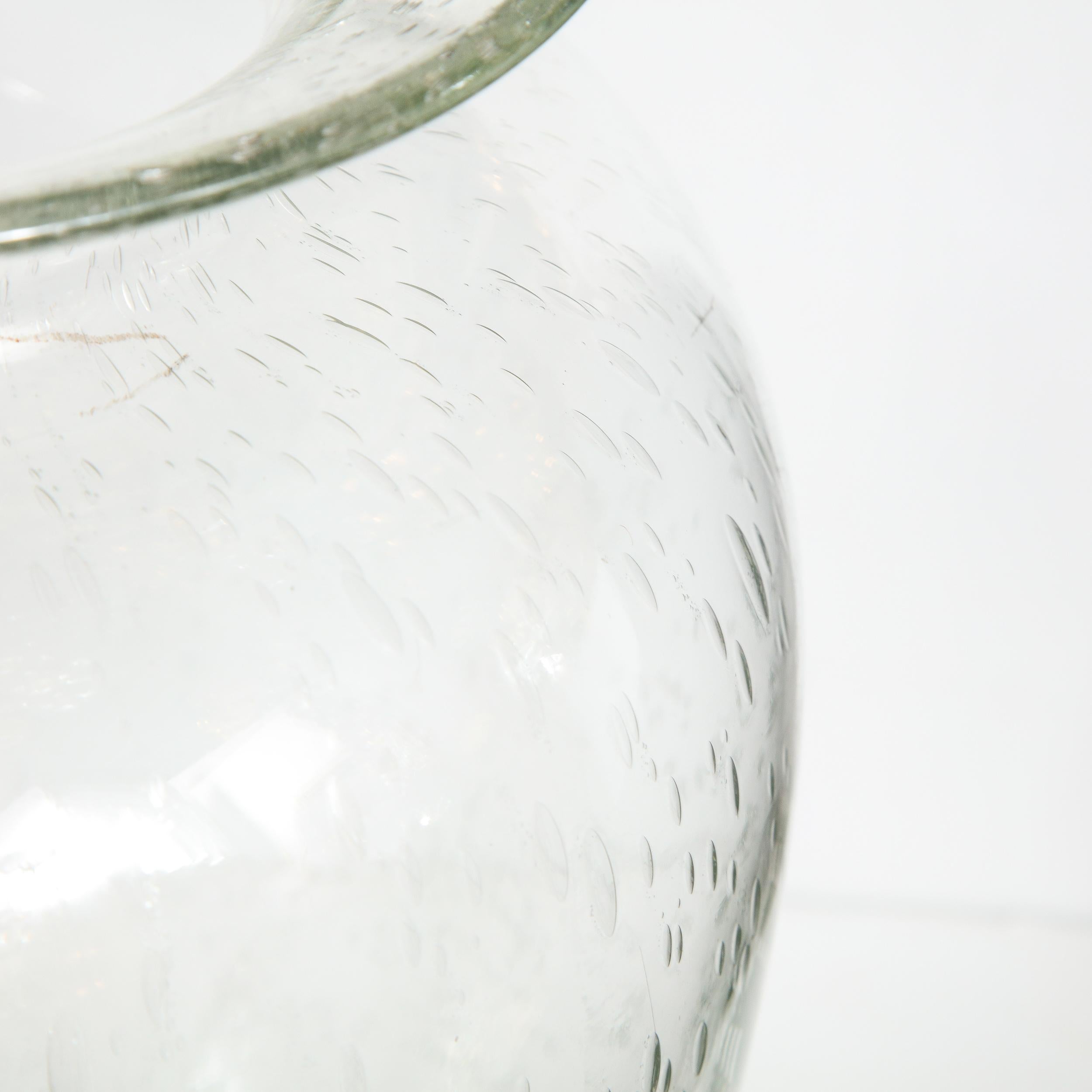 Modernist Hand Blown Murano Translucent Sea Foam Vase For Sale 2