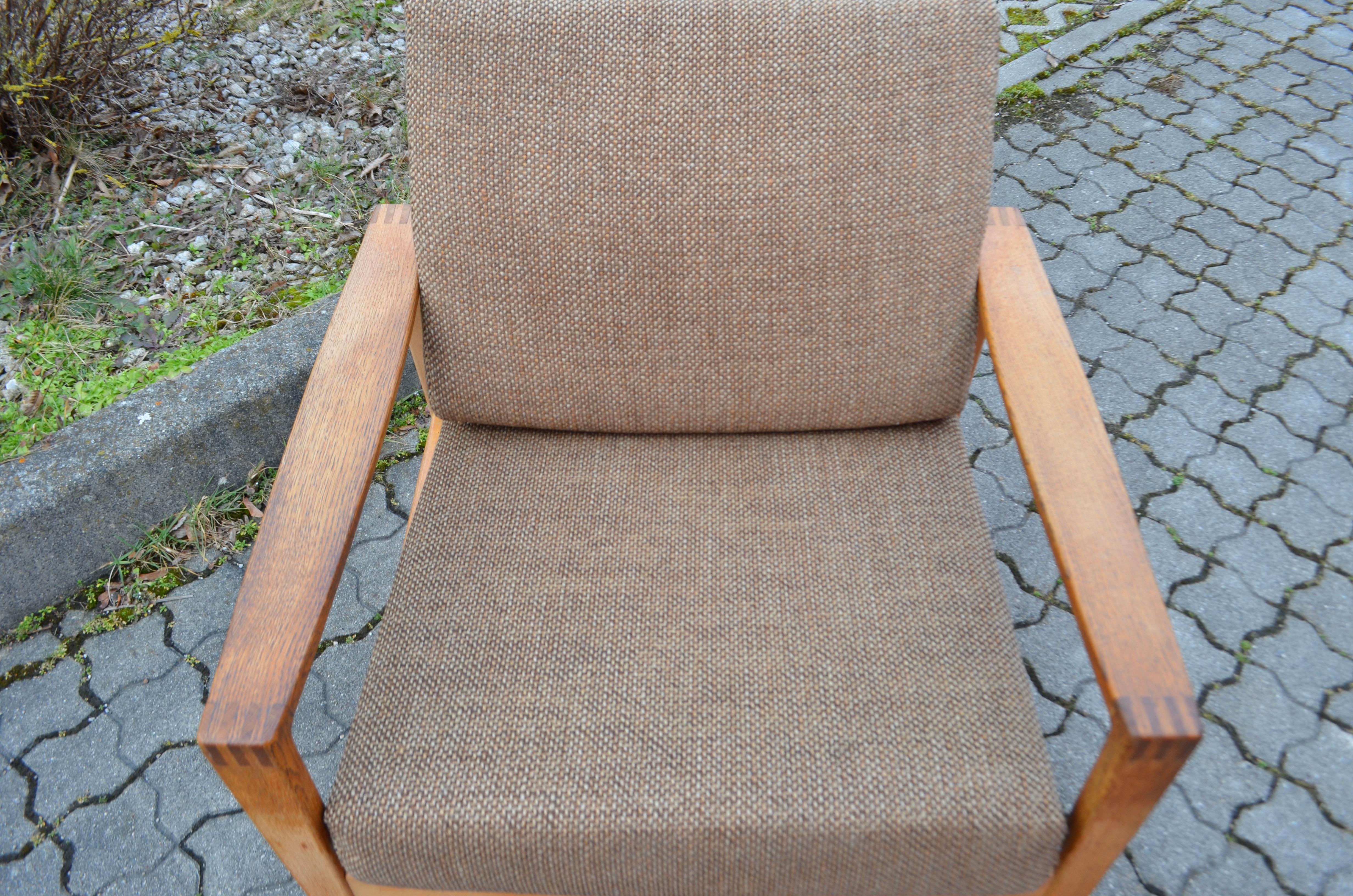 Modernist Hartmut Lohmeyer Oak Easy Lounge Chair for Wilkhahn Midcentury For Sale 2