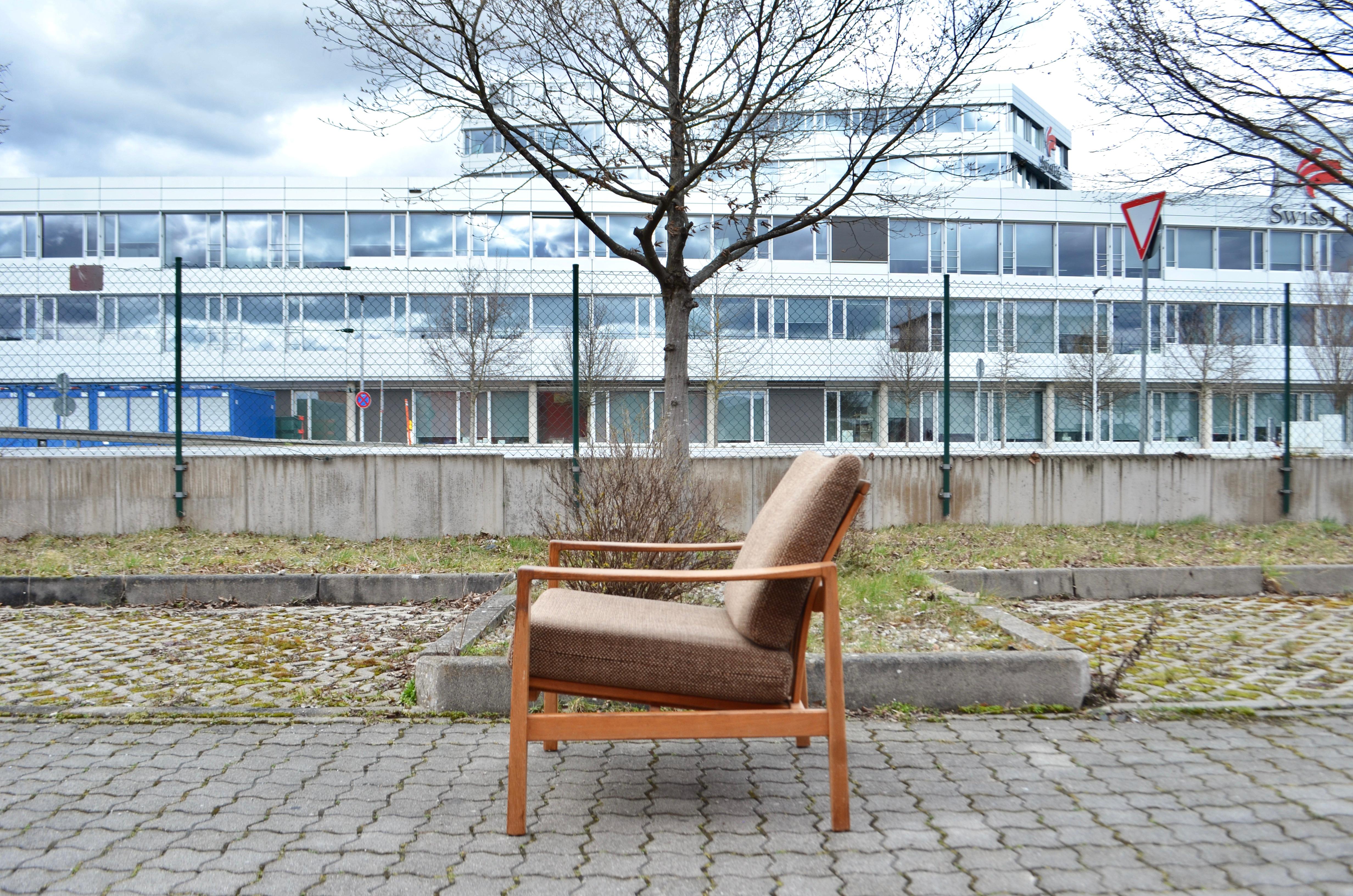 Modernist Hartmut Lohmeyer Oak Easy Lounge Chair for Wilkhahn Midcentury For Sale 7