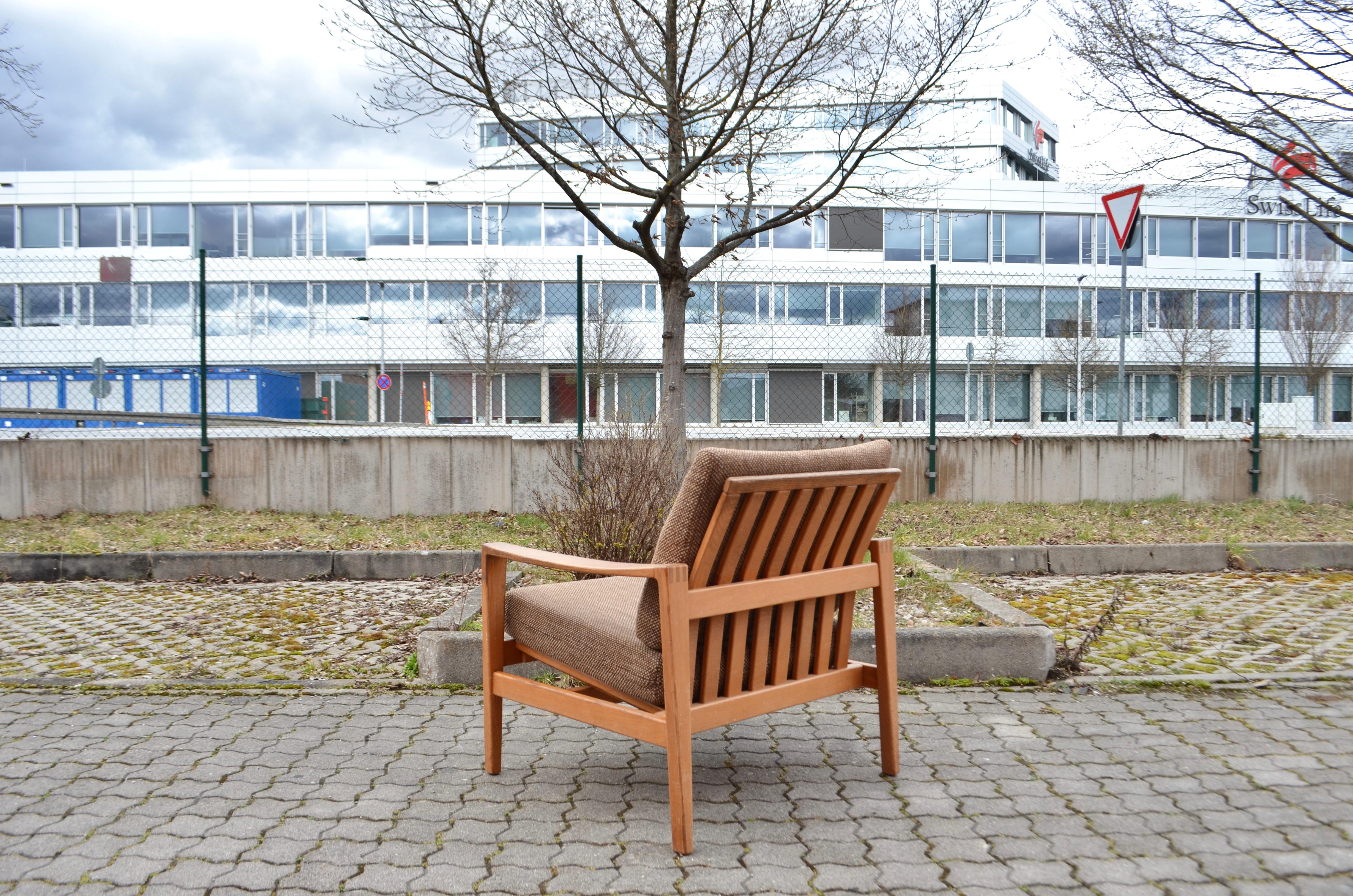 Modernist Hartmut Lohmeyer Oak Easy Lounge Chair for Wilkhahn Midcentury For Sale 10