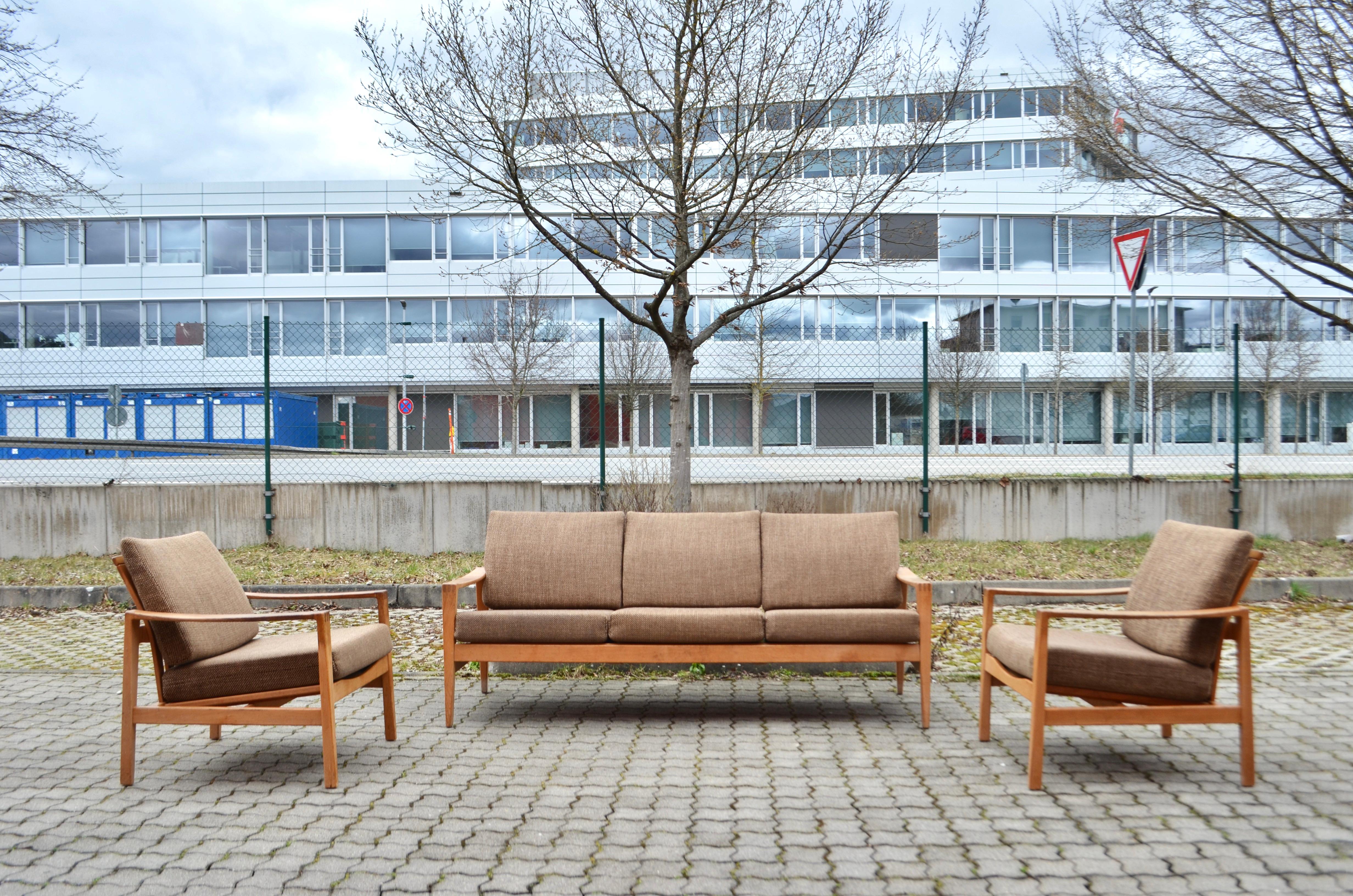 Modernist Hartmut Lohmeyer Oak Easy Lounge Chair for Wilkhahn Midcentury For Sale 12