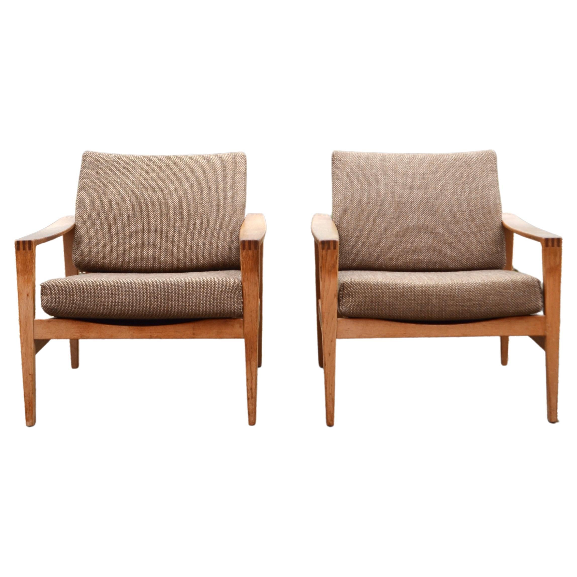 Modernist Hartmut Lohmeyer Oak Easy Lounge Chair for Wilkhahn Midcentury For Sale