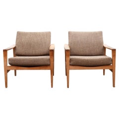 Modernist Hartmut Lohmeyer Oak Easy Lounge Chair for Wilkhahn Midcentury