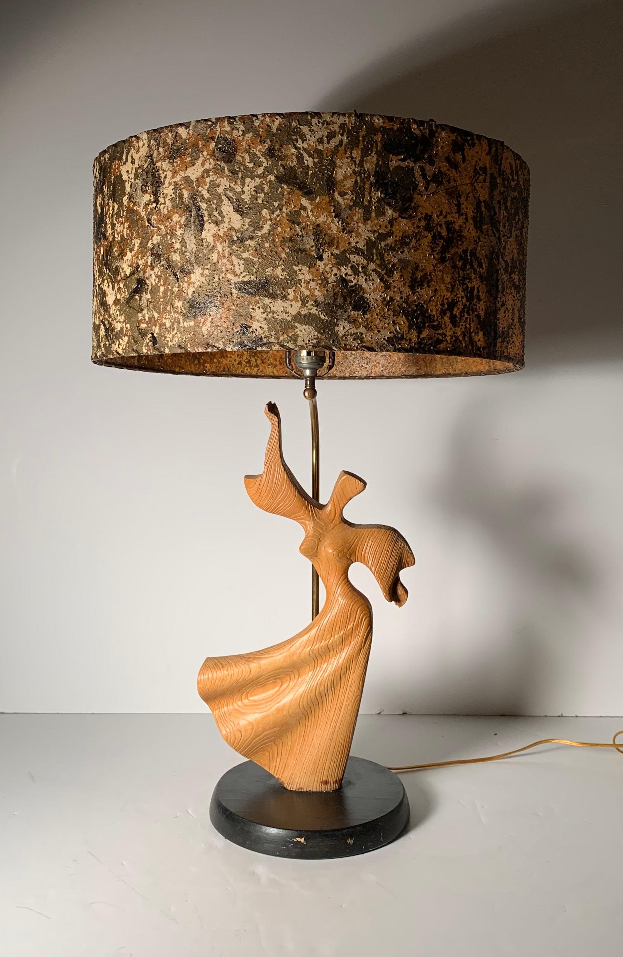 Modernist Heifetz dancer table lamp.