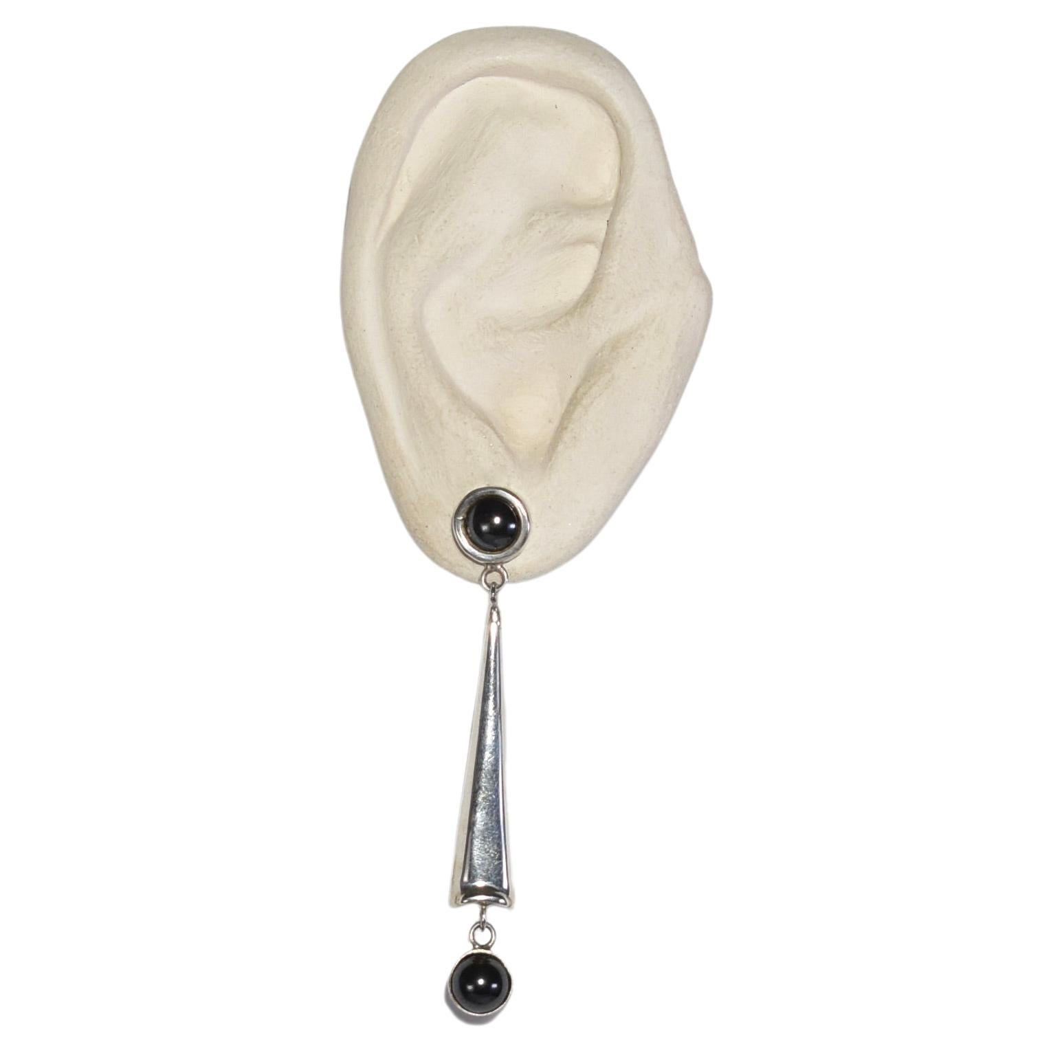 Modernist Hematite Earrings