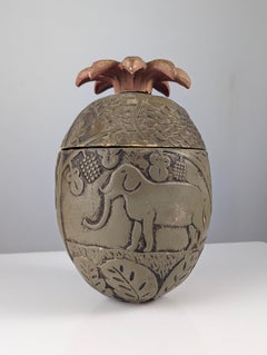 Modernist ice bucket of Marc Chagall style 1950s