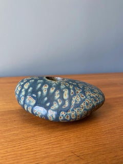 Modernist Ikebana Pottery Vase, Signed