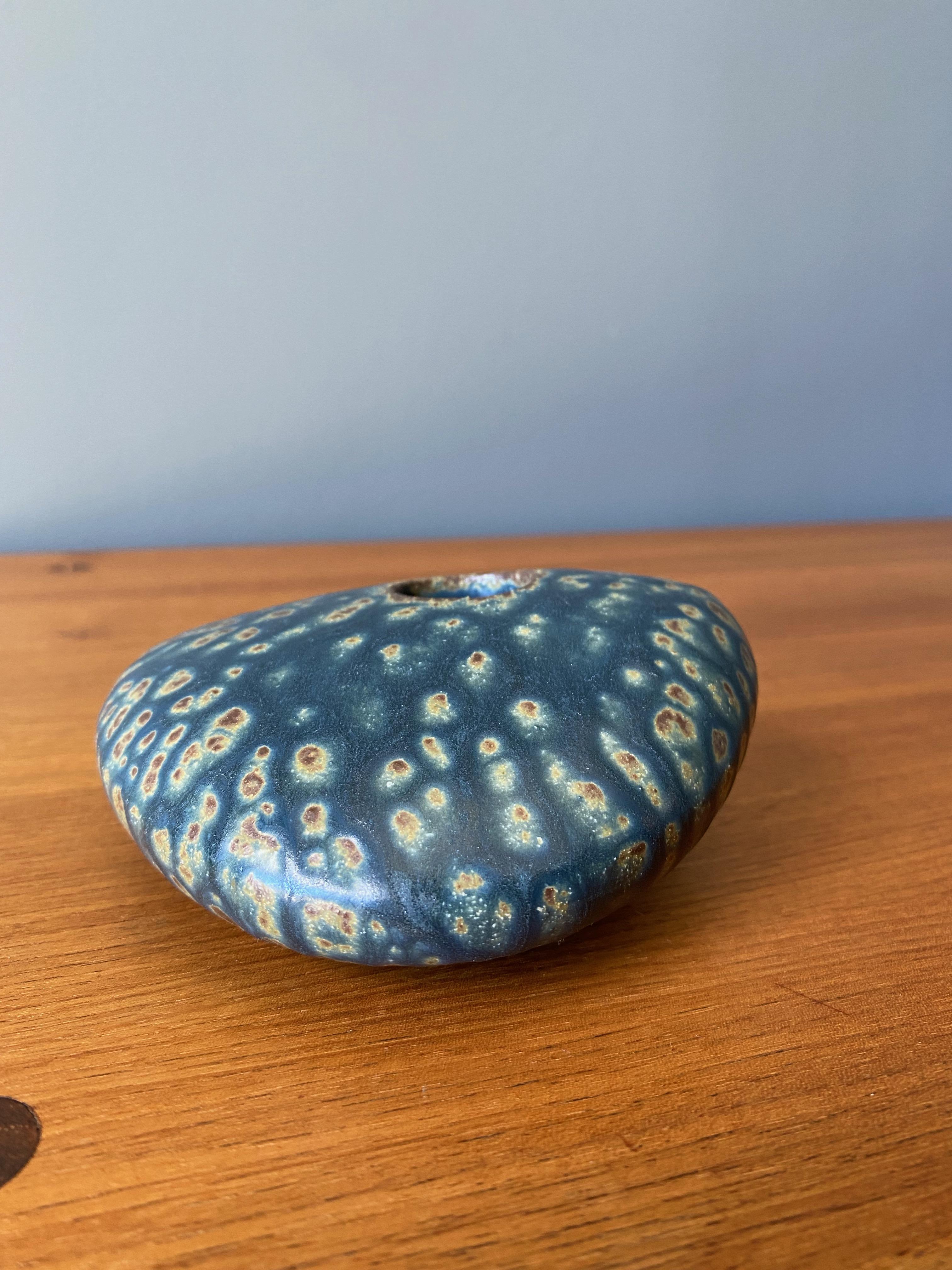 American Modernist Ikebana Pottery Vase, Signed