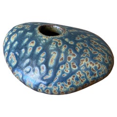 Modernist Ikebana Pottery Vase, Signed