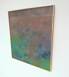 Modernist Impressionistic Landscape Painting by James Rayen, circa 1960s