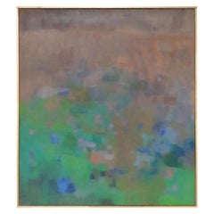 Modernist Impressionistic Landscape Painting by James Rayen, circa 1960s