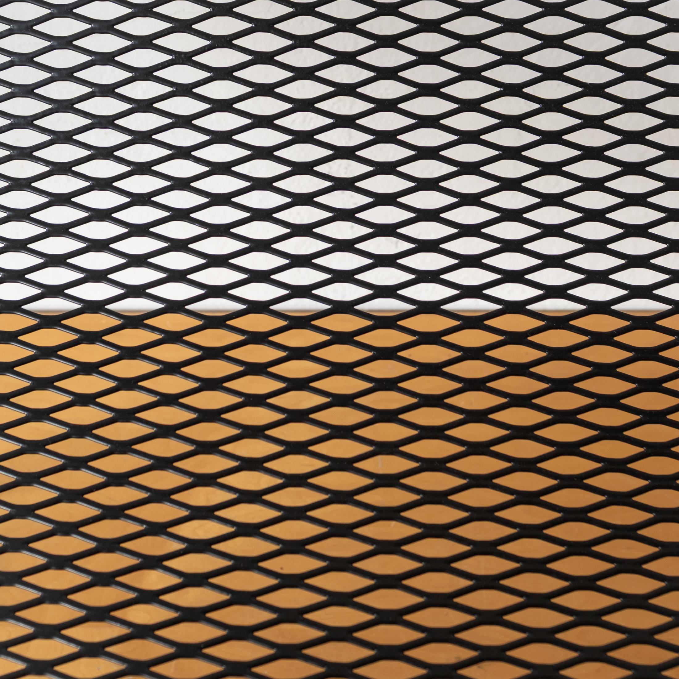 Modernist Iron and Expanded Metal Catch All Magazine Holder or Log Holder 1950s in vendita 3