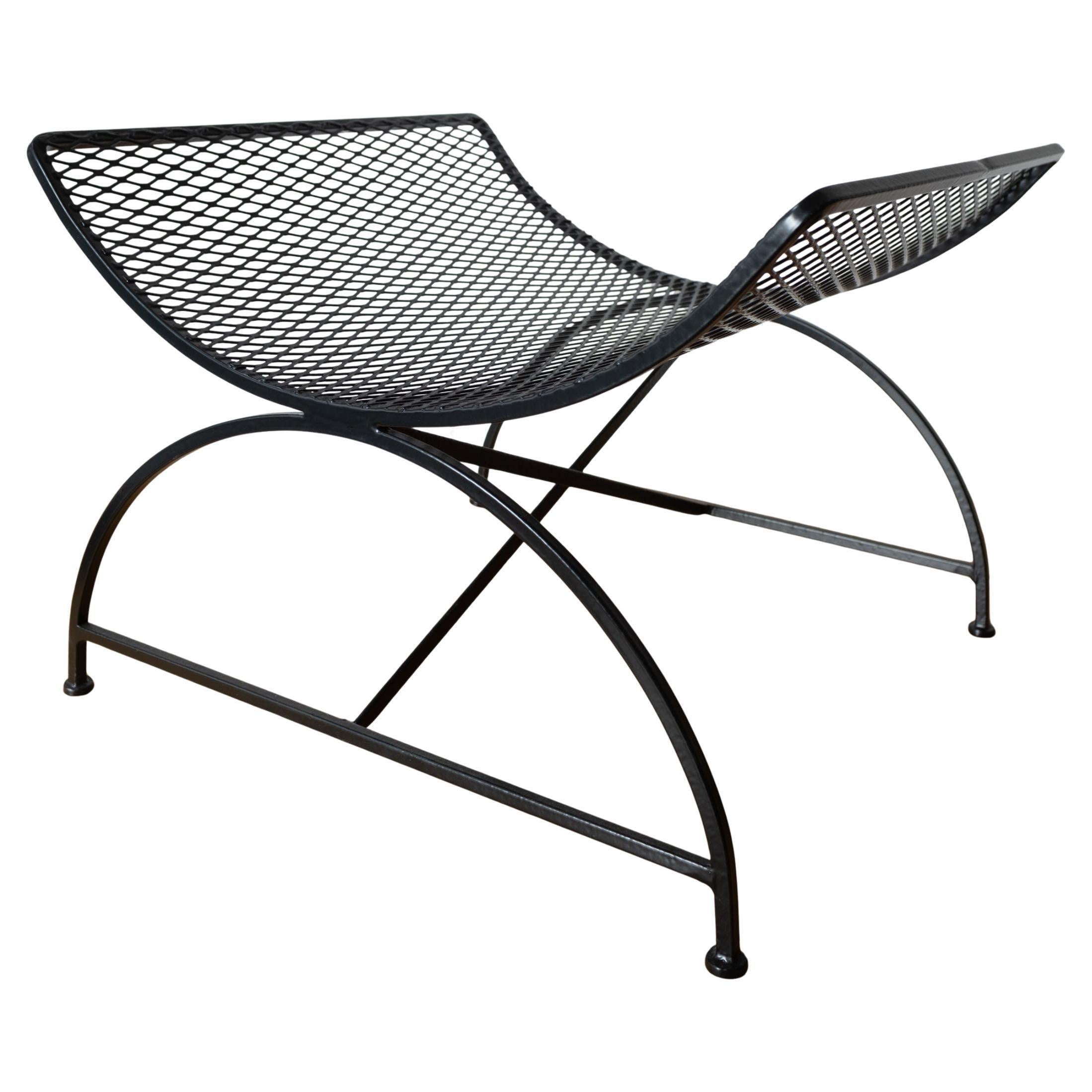 Modernist Iron and Expanded Metal Catch All Magazine Holder or Log Holder 1950s