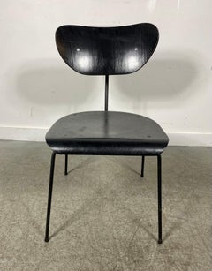 Modernist Iron and Plywood side chair attributed to Egon Eiermann, Germany