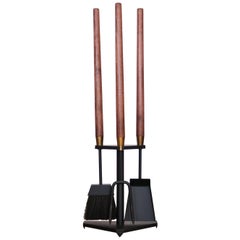 Modernist Iron Fireplace Tools