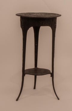 Modernist Iron Side Table in the Style of Joan Busquets Jané Black, 1900s