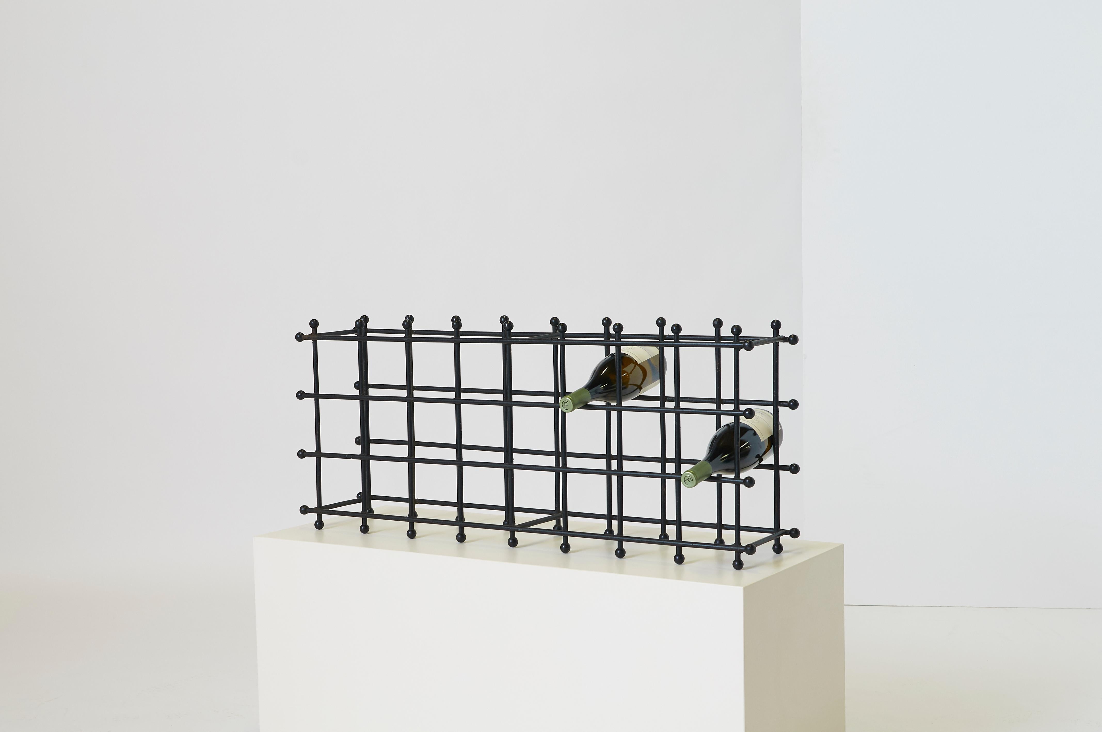 Modernist Eisen Weinregal im Angebot 3