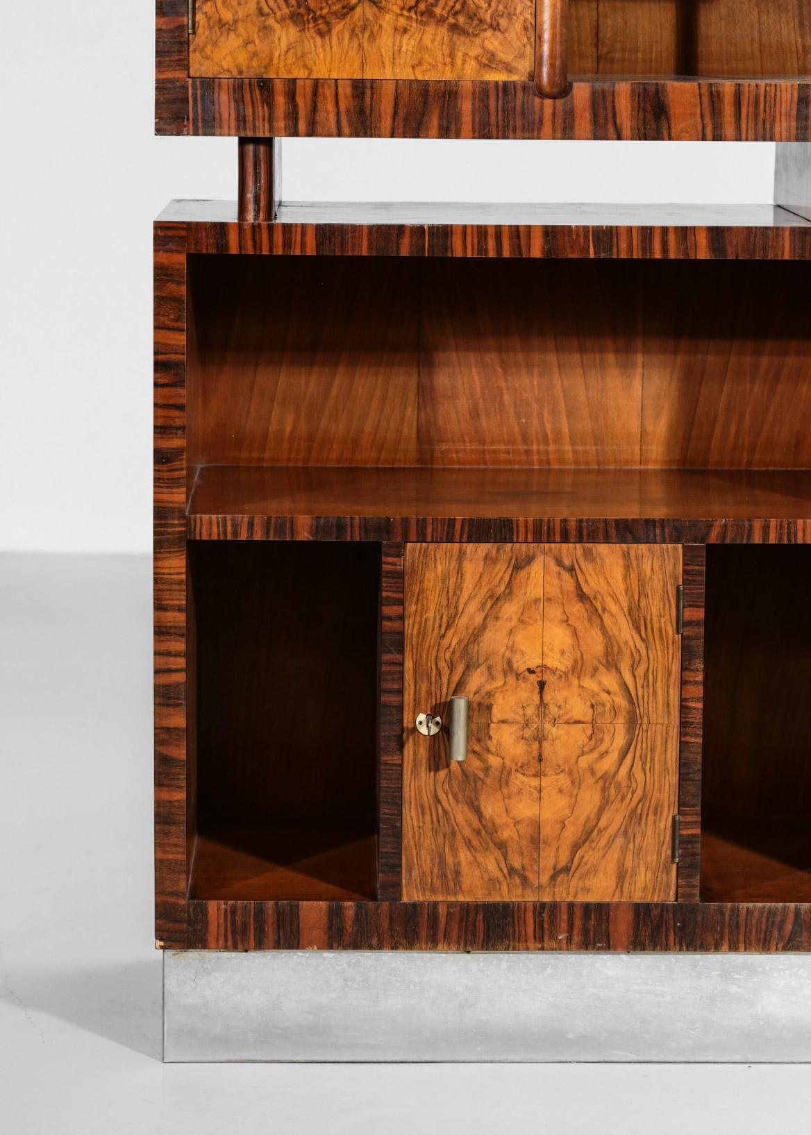 Modernist Italian Bar Cabinet Gio Ponti Style Bookcases 4