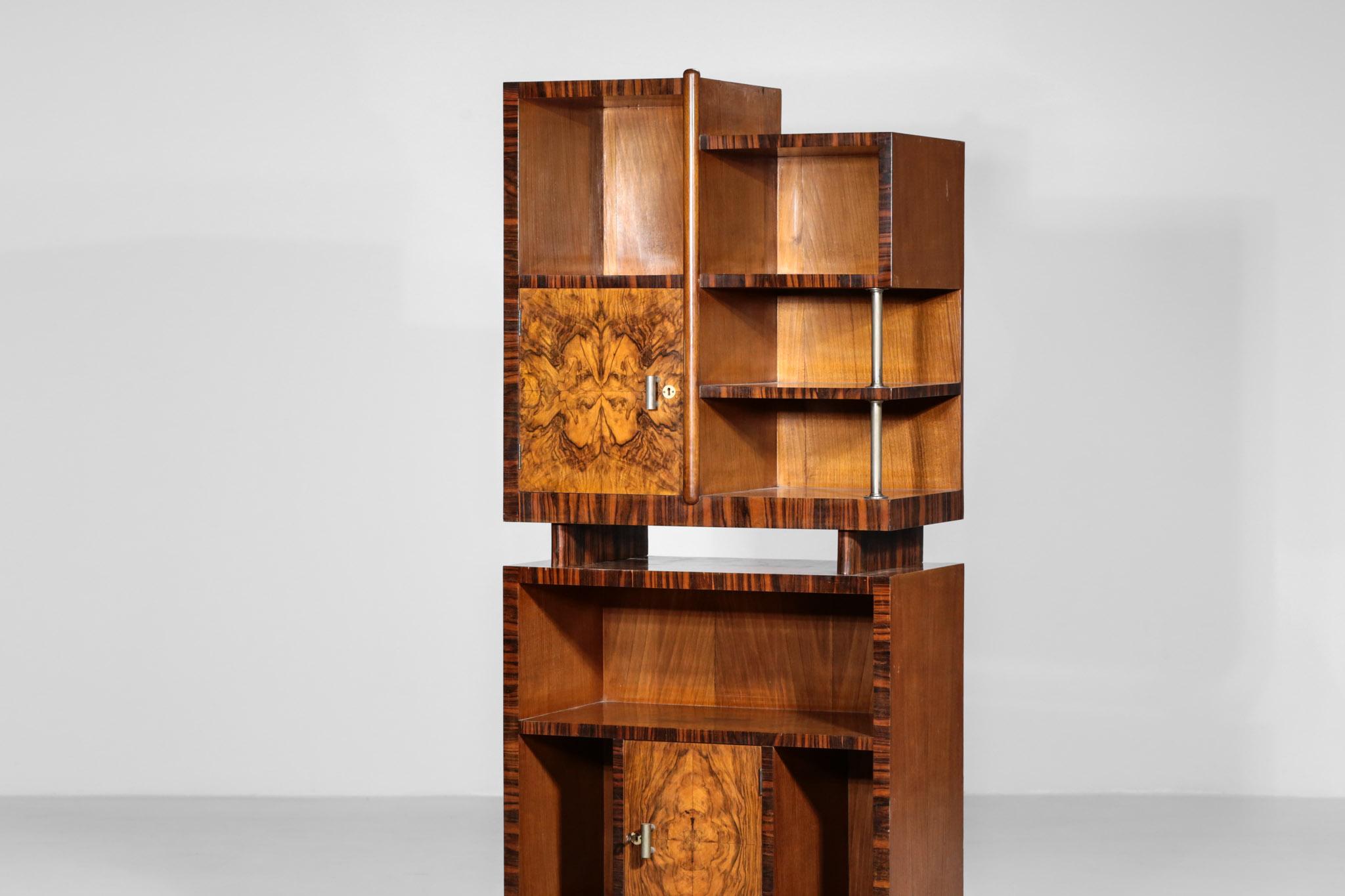 Mid-Century Modern Modernist Italian Bar Cabinet Gio Ponti Style Bookcases