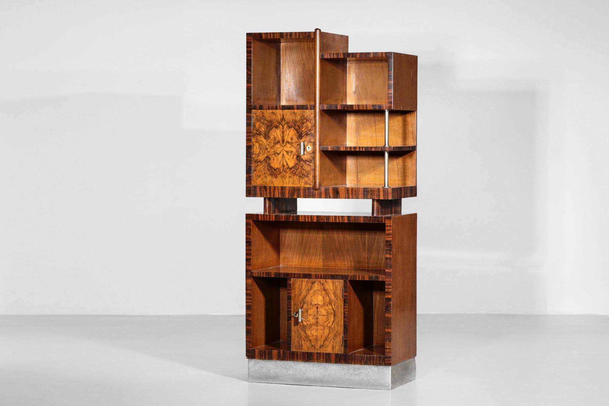 Mid-20th Century Modernist Italian Bar Cabinet Gio Ponti Style Bookcases