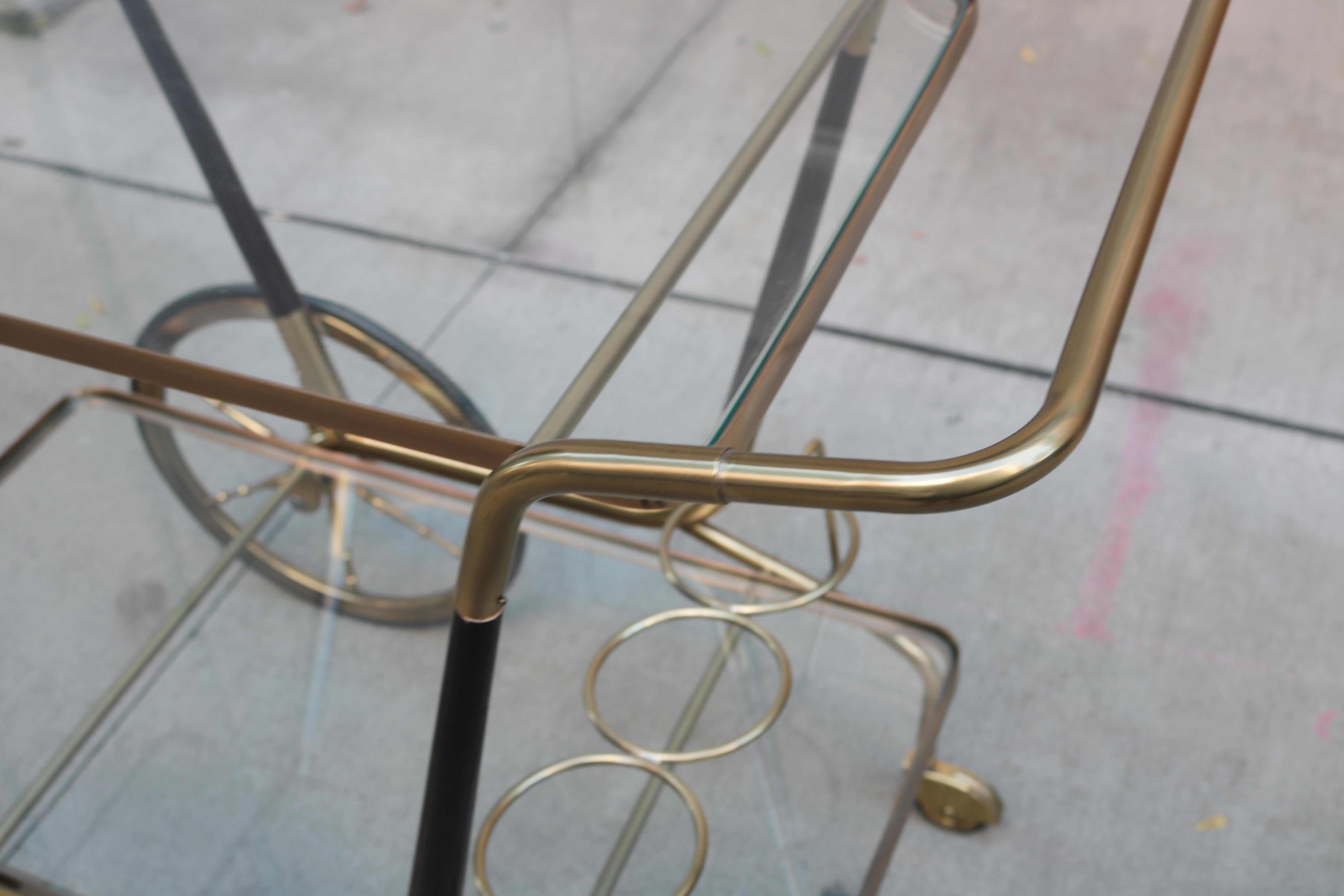 Modernist Italian Bar Cart In Good Condition For Sale In New York, NY