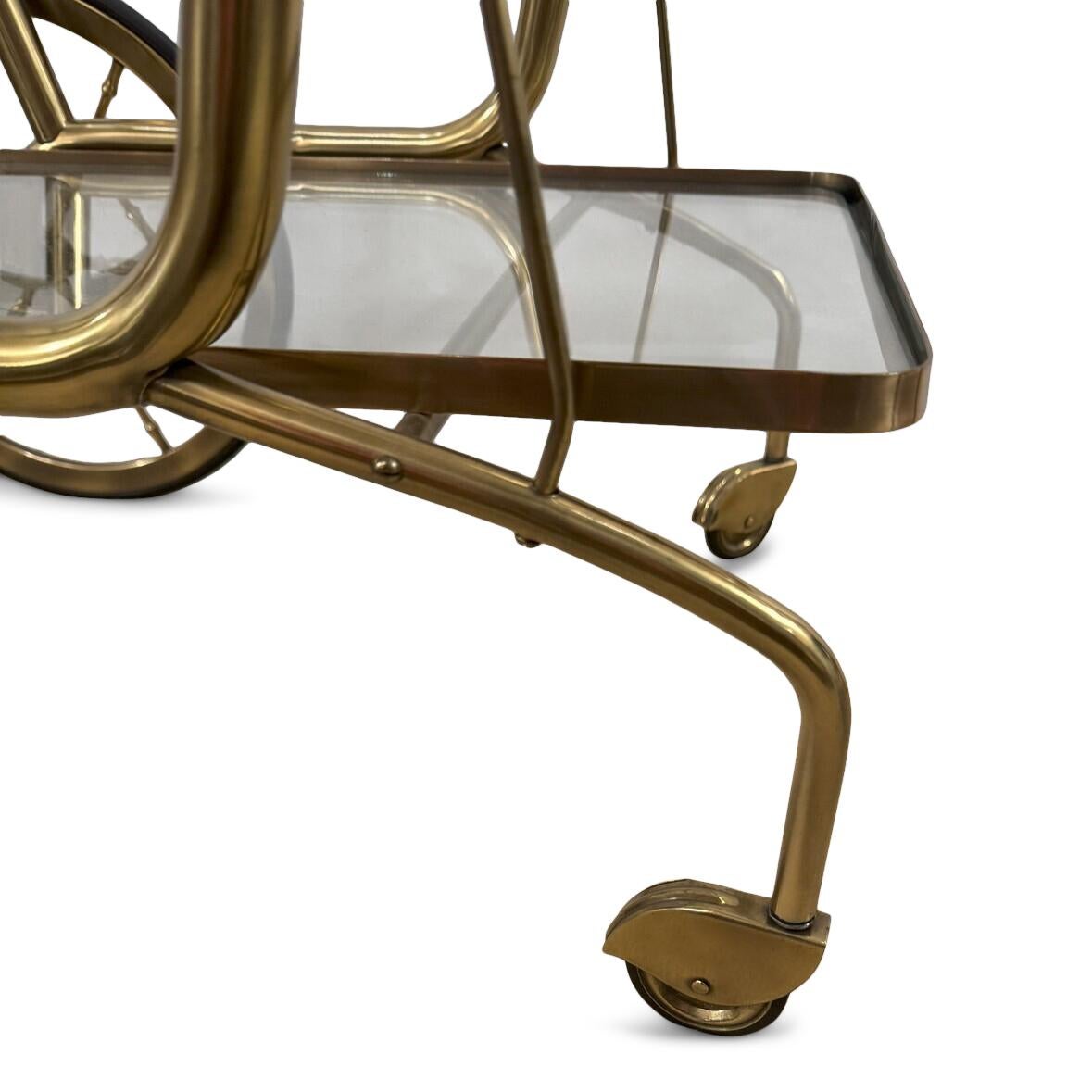 Modernist Italian Bar Cart In Good Condition For Sale In New York, NY