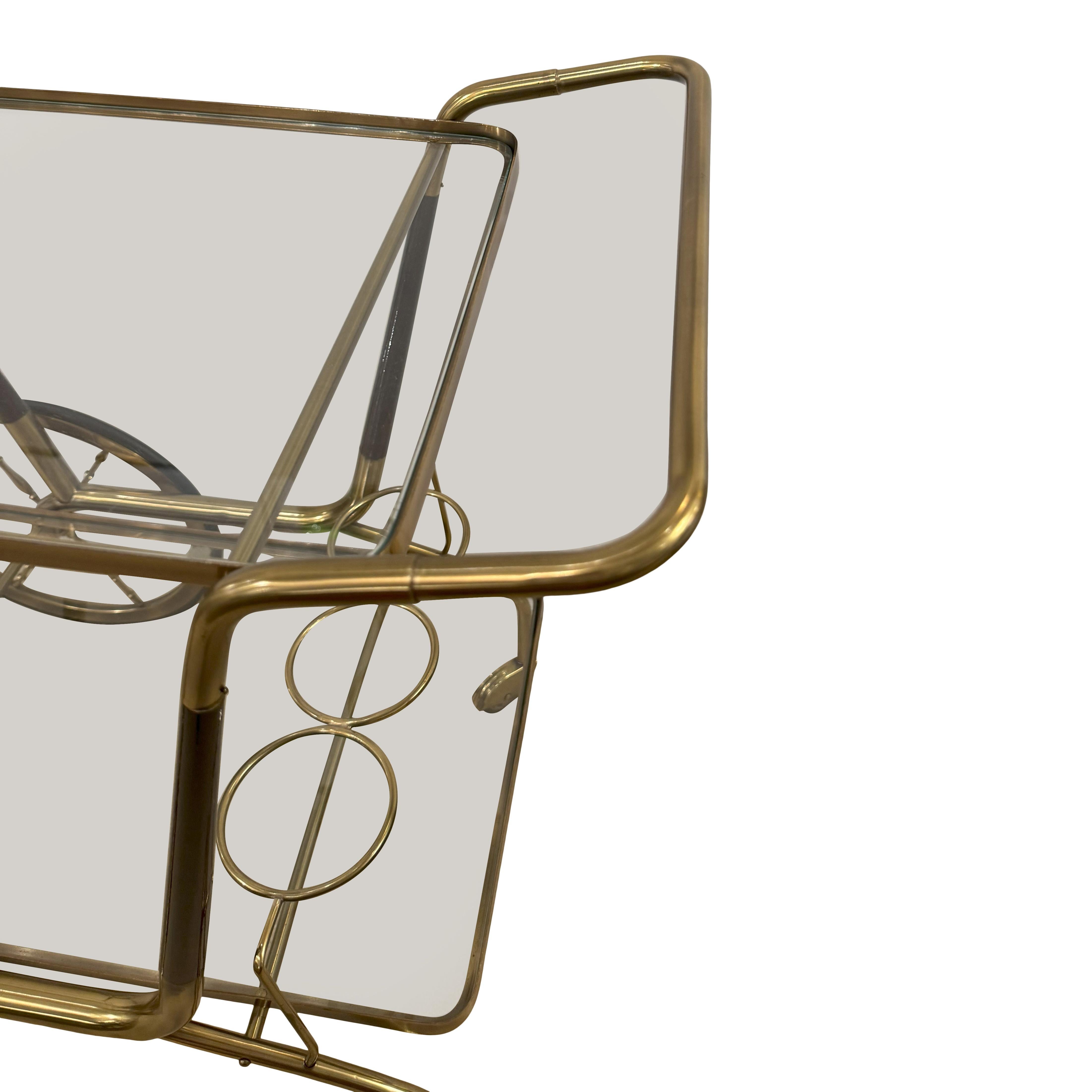 Mid-20th Century Modernist Italian Bar Cart For Sale