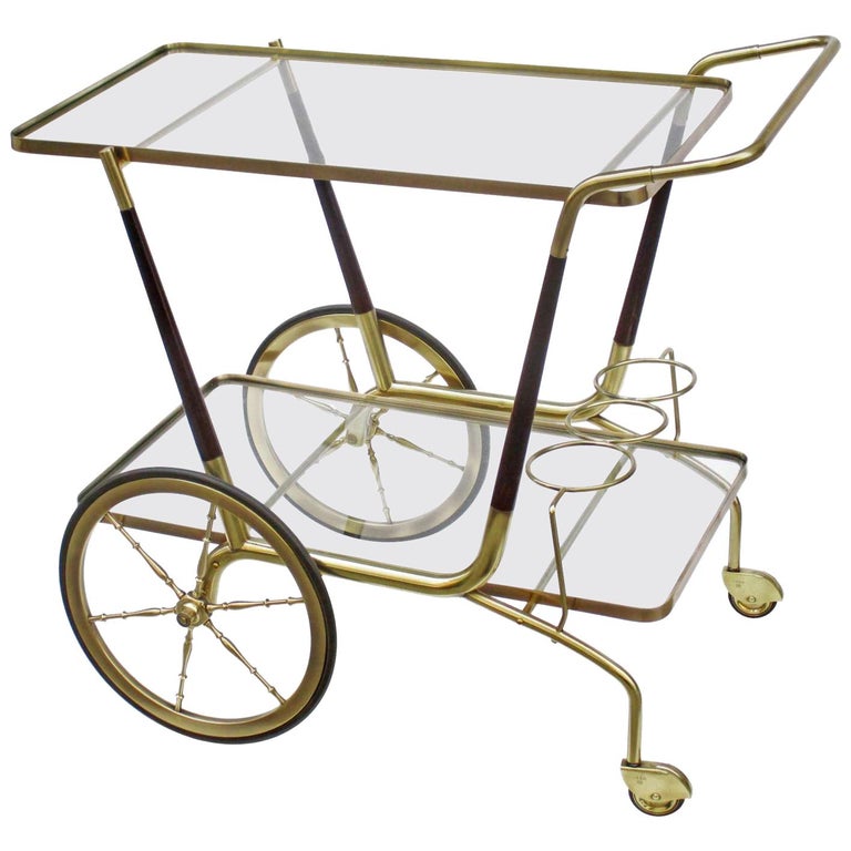 Modernist Italian Bar Cart For Sale at 1stDibs