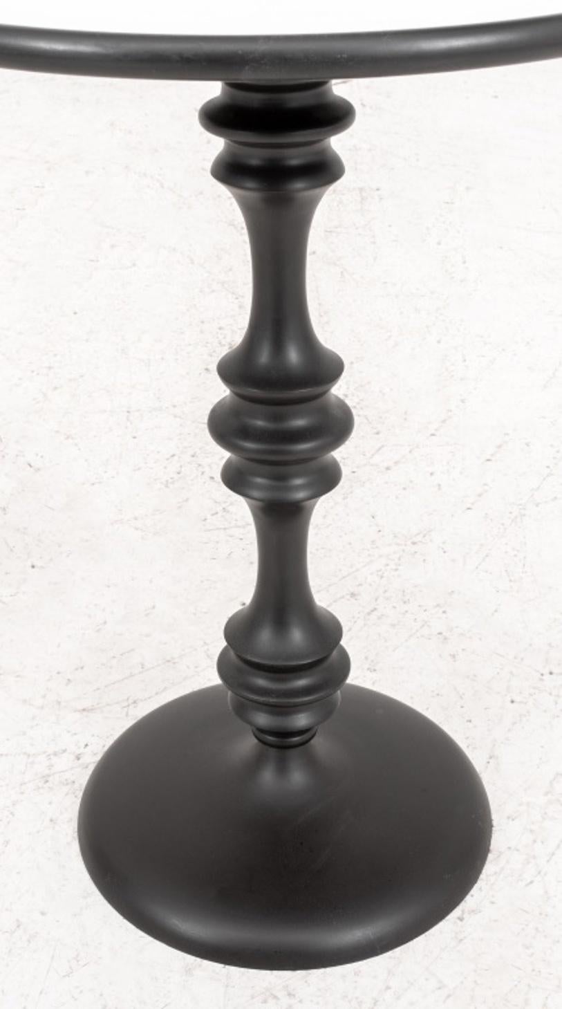 Modernist Italian Ceramic and Metal End Table 1