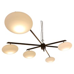Modernist Italian chandelier, 6 arms