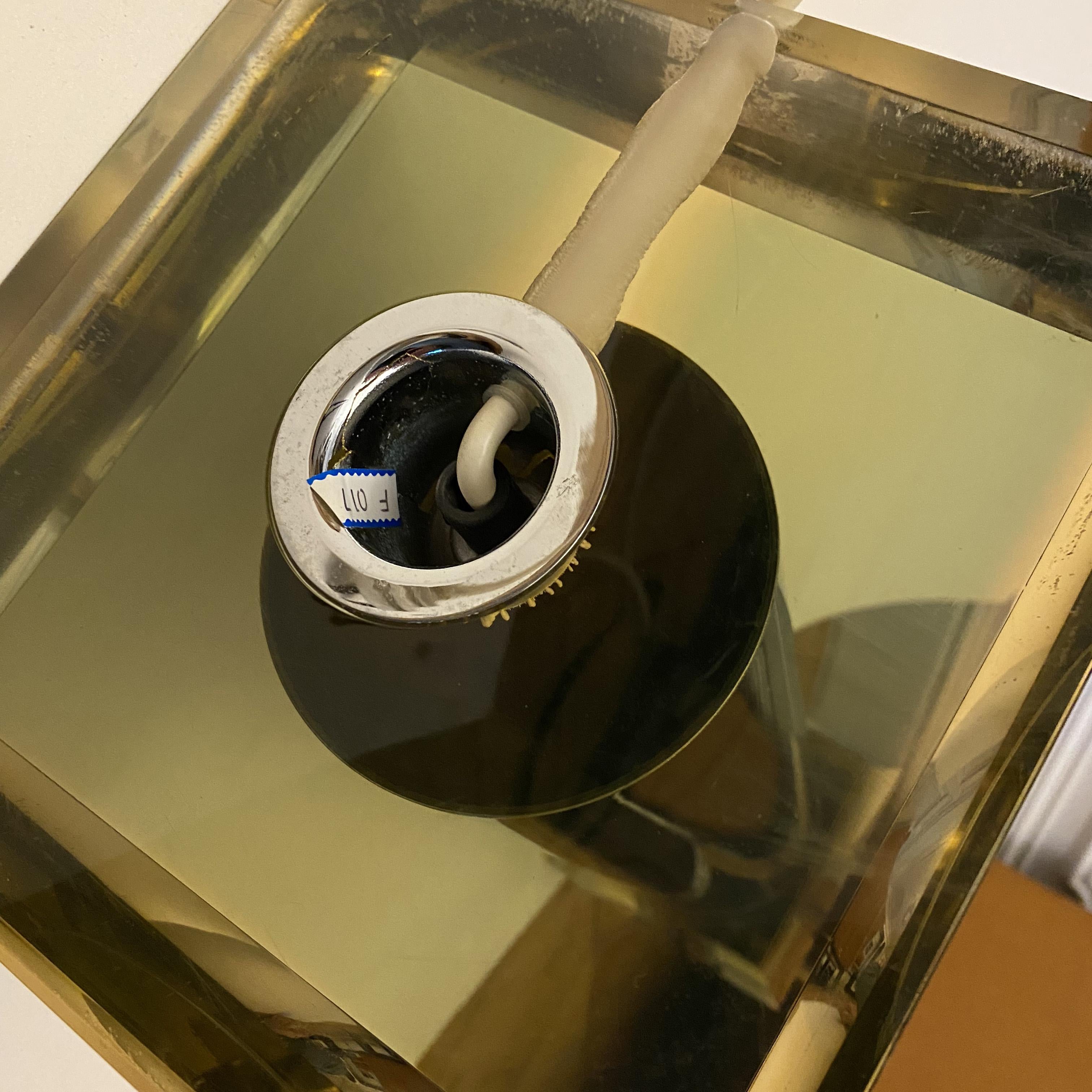 Modernist Italian Chrome & Lucite Lamp by Felice Antonio Botta, 1970s, set of 2. For Sale 1