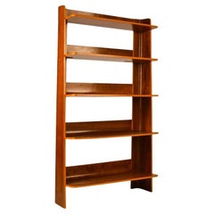 Modernist Italian Free Standing Bookcase in Bent Plywood
