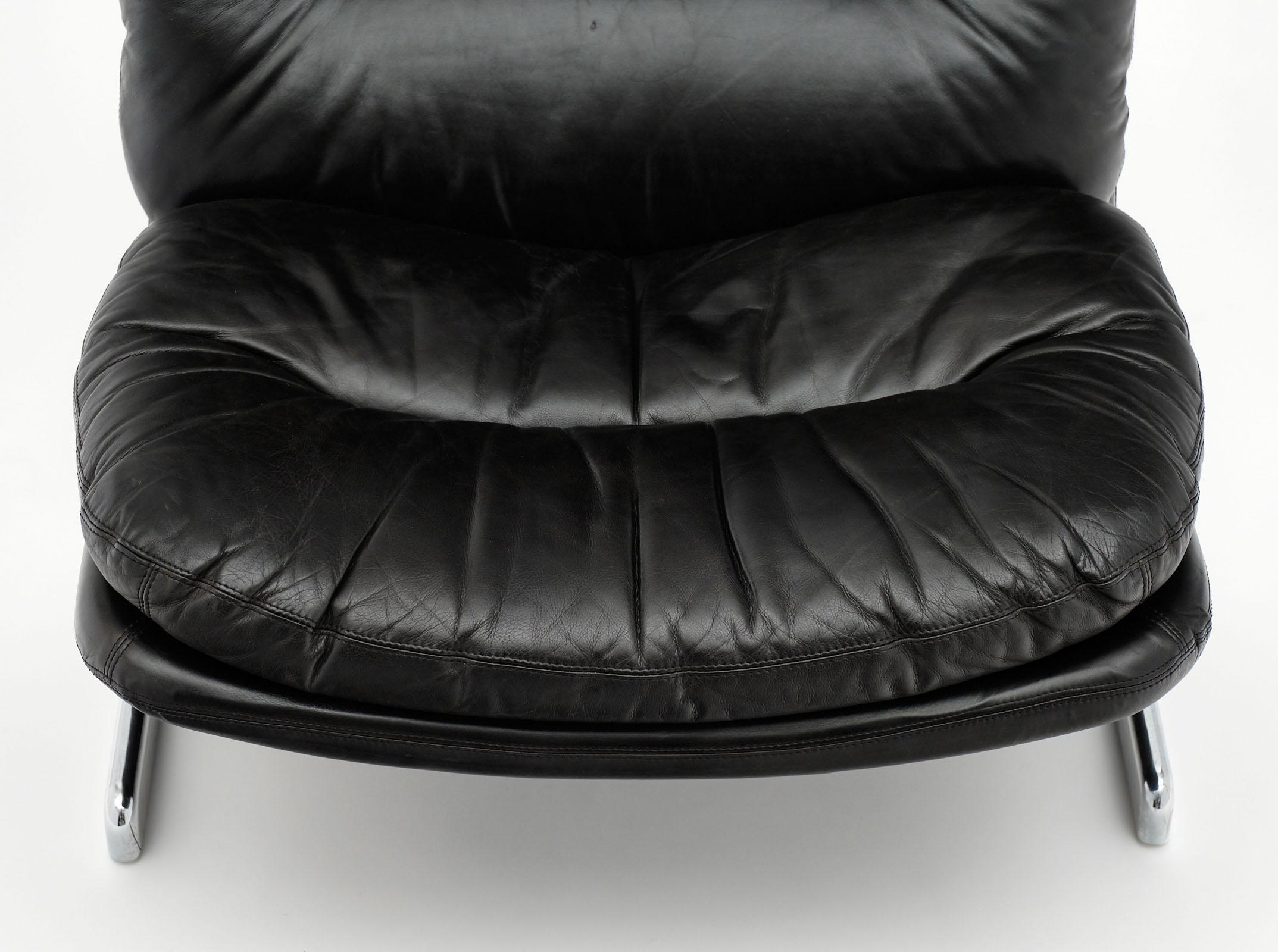 Modernist Italian Leather Brunati Armchairs 2