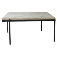 Modernist Italian Marble and Iron Coffee Table, Italy