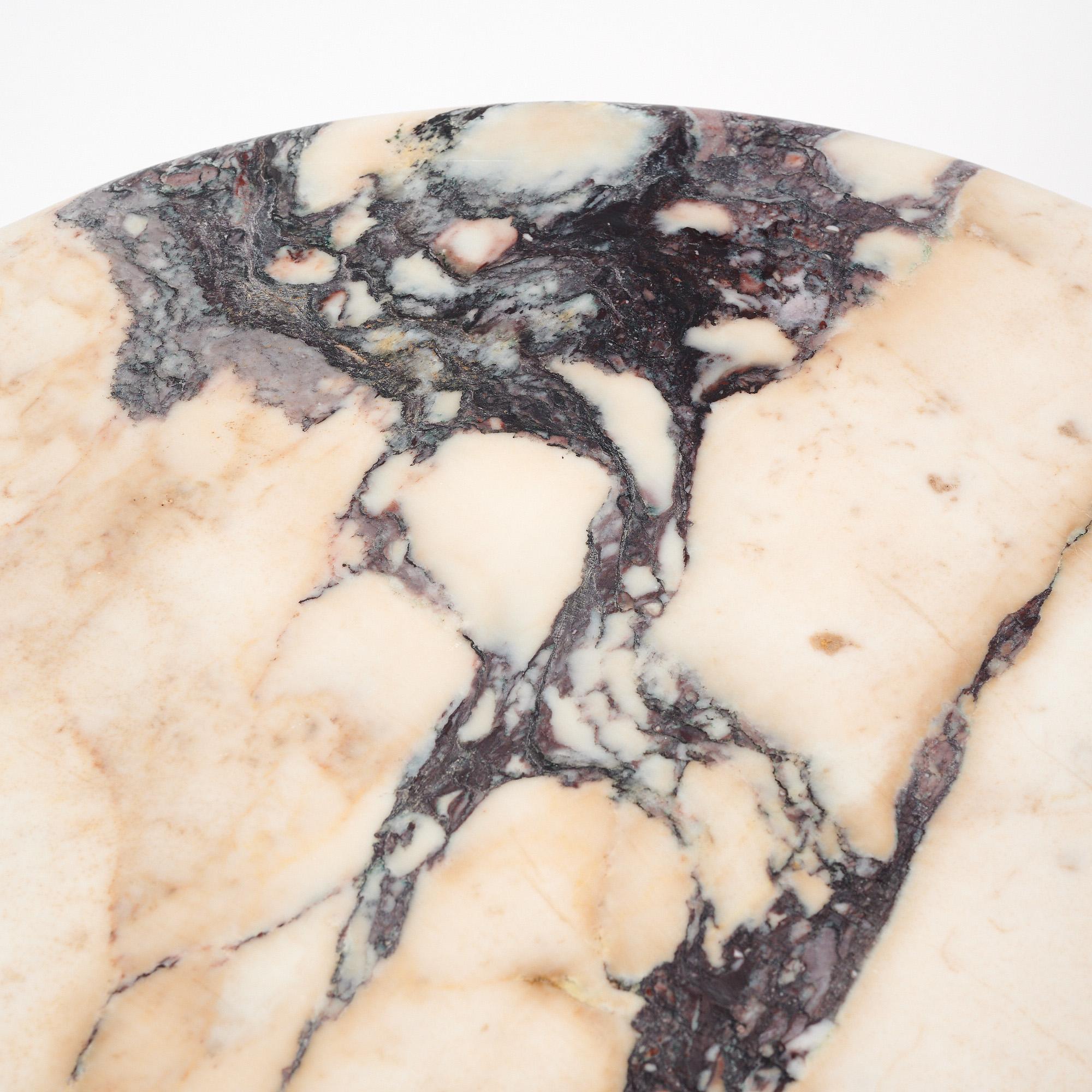 Contemporary Modernist Italian Marble Side Table For Sale