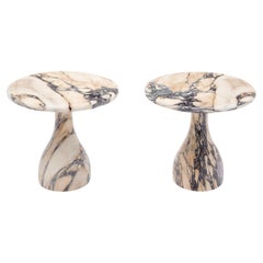 Modernist Italian Marble Side Tables
