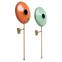 Modernist Italian pair of Wall lamps