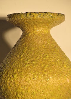 Modernist Italian Pottery Brilliant Volcanic Glaze Vase