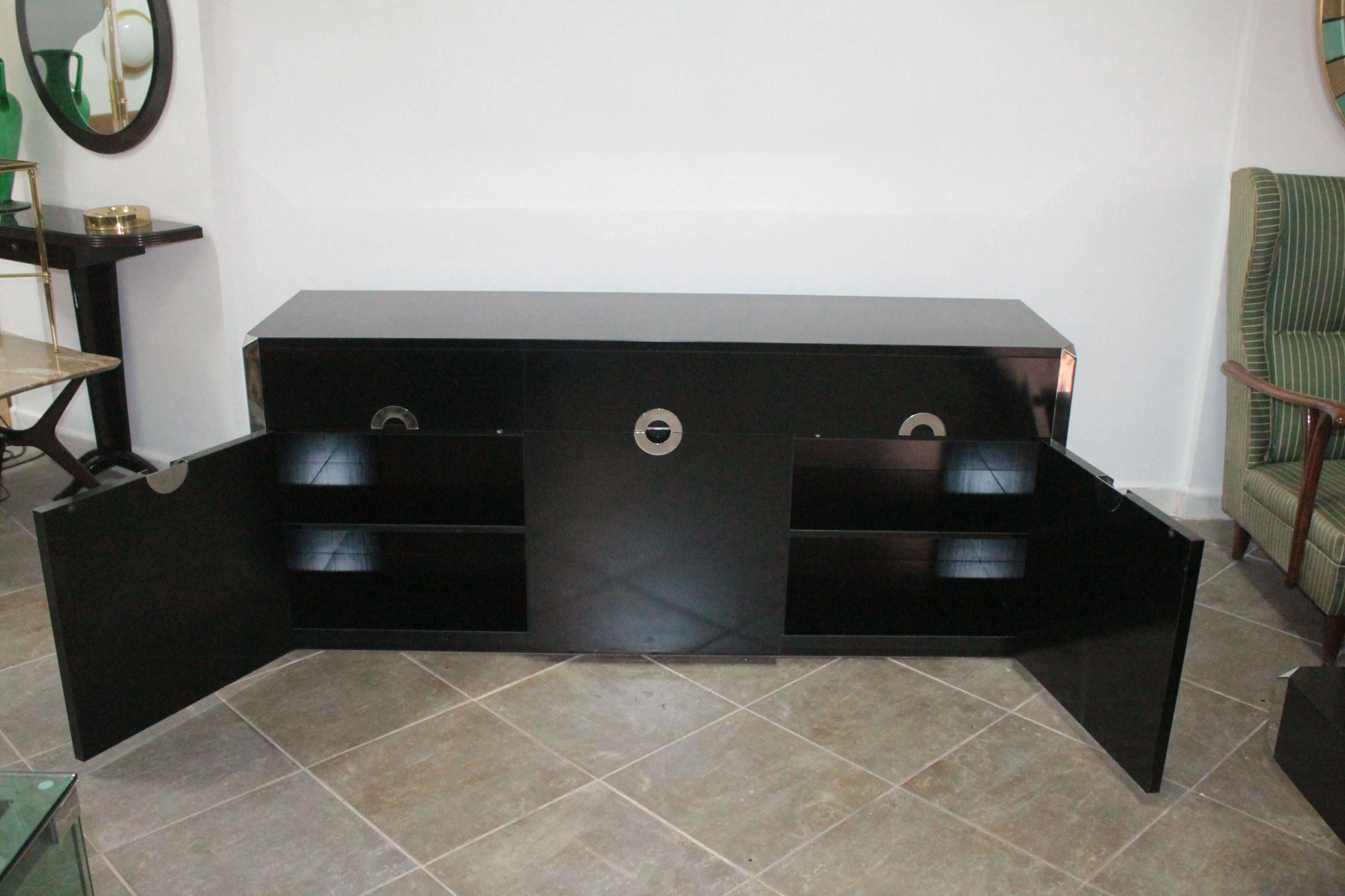 Late 20th Century Modernist Italian Sideboard, Designed by Willy Rizzo for Mario Sabot 1970s