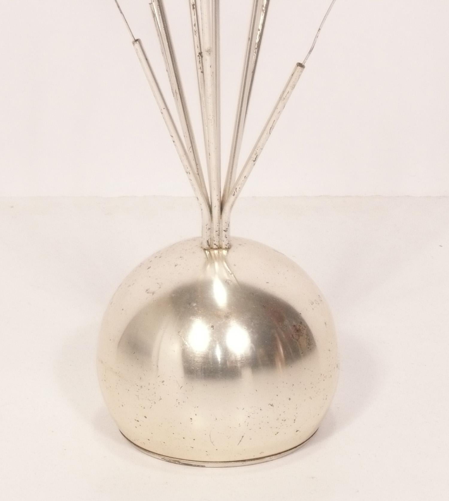 Mid-Century Modern Modernist Italian Silverplated Weed Pot or Vase For Sale
